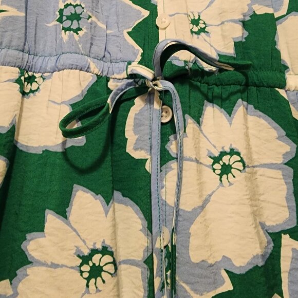 *NWT* Blue & Green Rayon XXL Sonoma midi swing dress - Picture 4 of 11